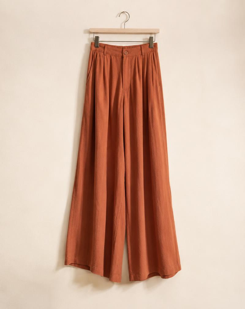 Pantalón Wide Terracota